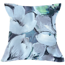 Load image into Gallery viewer, Set of 2 Soft Floral Grey Velvet Cushions
